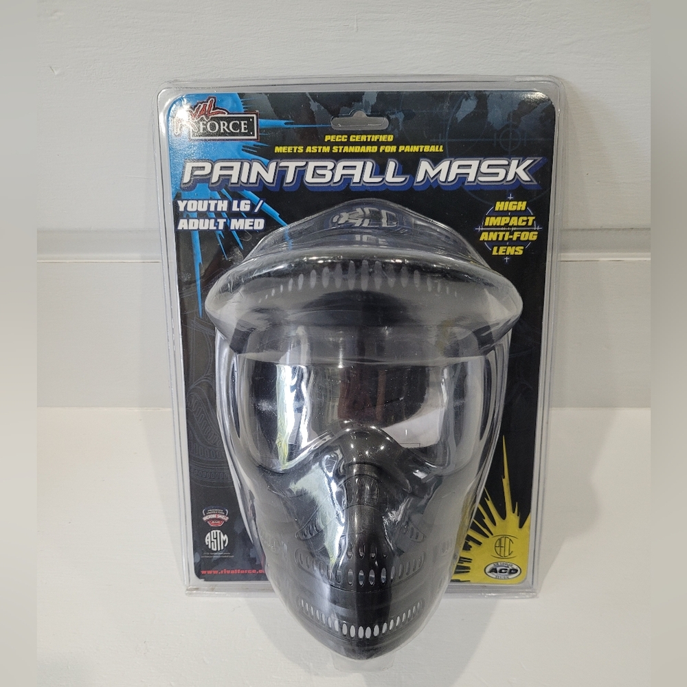 Rival Force Adult Anti-Fog Paintball Helmet Mask Youth LG/ Adult Med